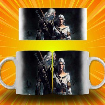 Кружка The Witcher Кружка с Геральт из Ривии, Цири из игры Ведьмак AN05468 фото