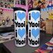 Термочашка для гарячих та холодних напоїв з аніме-принтом та написом "i ❤ Yaoi" фото
