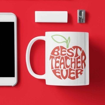 Чашка Для Педагога Чашка з написом "Best teacher ever" 00752 фото