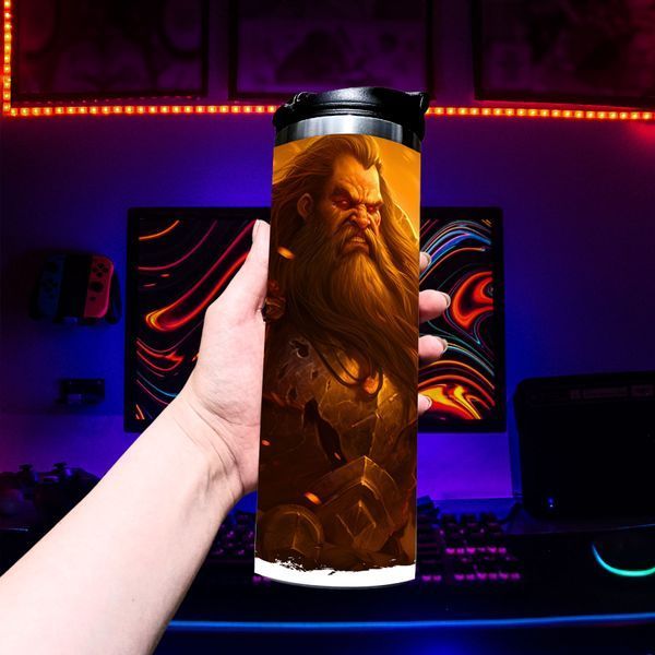 Кружка Геймерские Термокружка для холодных и гарячих напитков с принтом "Warcraft" TL0783 фото