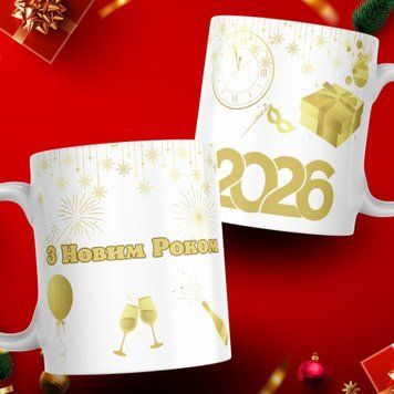 Чашка На Новий Рік Чашка з написом "З Новим Роком" 01373 фото
