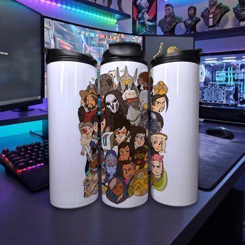 Чашка Overwatch Термочашка для гарячих та холодних напоїв з персонажами з гри Overwatch TL0793 фото
