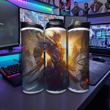 Кружка League of Legends Термокружка для горячих и холодных напитков с Пантеоном (Вознесенный Пантеон) из игры League of Legends TL0896 фото