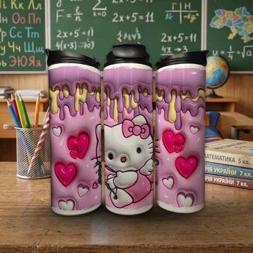 Кружка Hello Kitty Термокружка для горячих и холодных напитков с Хелло Китти из мультфильма Hello Kitty TL0615 фото