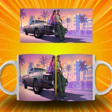 Чашка Grand Theft Auto Чашка з Люсія, Джейсон з гри Grand Theft Auto VI AN05411 фото