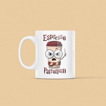 Чашка Гаррі Поттер Чашка в стилі Гаррі Поттера "Espresso Patronum" 01499 фото