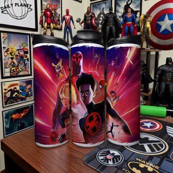 Чашка Marvel Термочашка для гарячих та холодних напоїв з Майлзом Моралесом, Ґвен Стейсі та Людиною-павуком 2099 з фільму Людина-павук: Крізь Всесвіт TL0743 фото